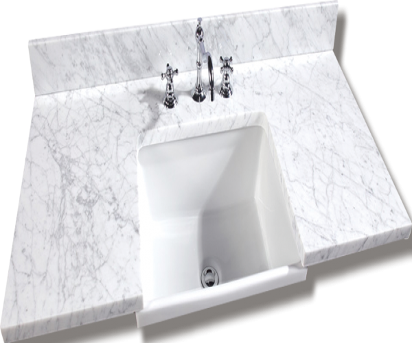 48"Natural Carrara White marble vanity top