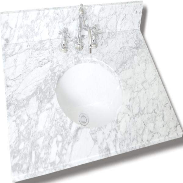 36"Natural Carrara White marble vanity top